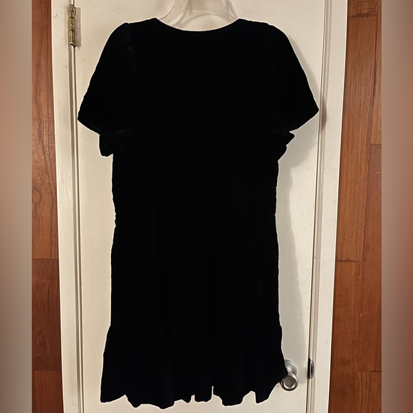 Anthropologie Somerset Mini Dress Black Velvet - Picture 3 of 5